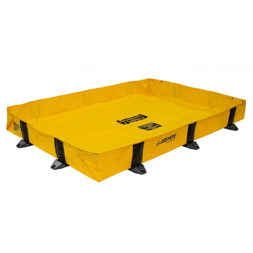 Justrite® QuickBerm® Lite skladacia záchytná vaňa z polyesteru, kapacita 602 l Obrázok výrobku: Justrite® QuickBerm® Lite skladacia záchytná vaňa z polyesteru, kapacita 602 l