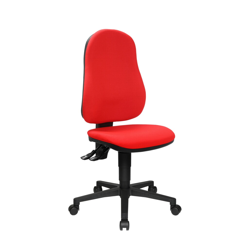 Kancelárska otočná stolička Topstar® Point 60, sedák s vybraním, červená Číslo obrázka výrobku 2: Kancelárska otočná stolička Topstar® Point 60, sedák s vybraním, červená