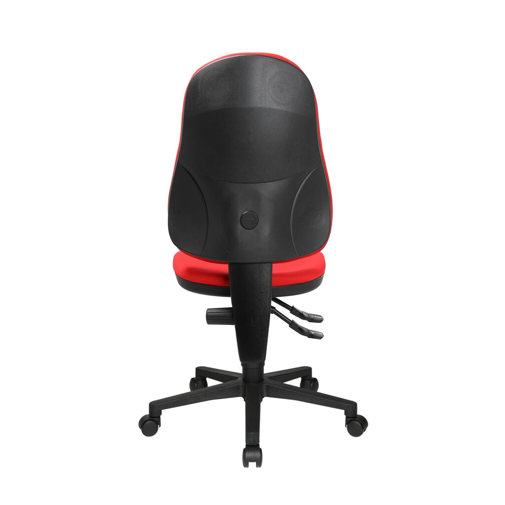 Kancelárska otočná stolička Topstar® Point 60, sedák s vybraním, červená Číslo obrázka výrobku 3: Kancelárska otočná stolička Topstar® Point 60, sedák s vybraním, červená