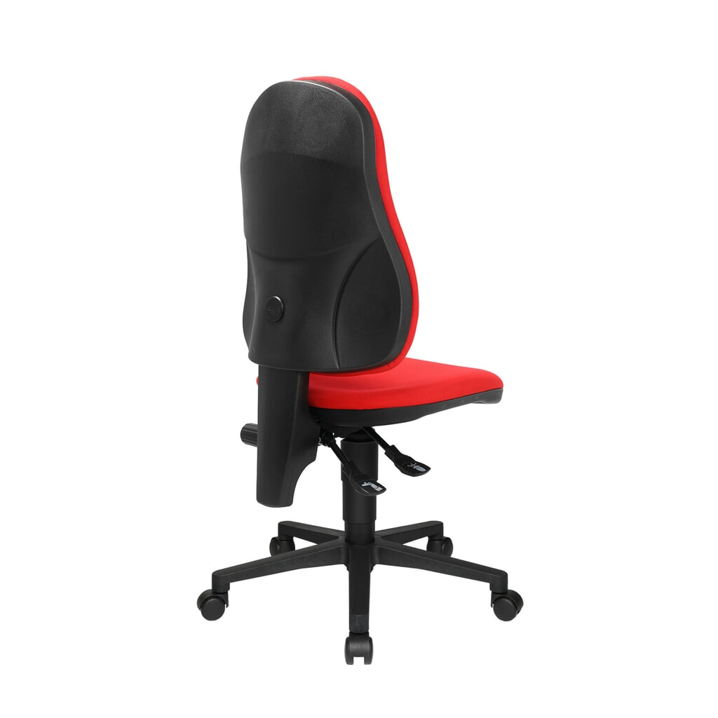 Kancelárska otočná stolička Topstar® Point 60, sedák s vybraním, červená Číslo obrázka výrobku 4: Kancelárska otočná stolička Topstar® Point 60, sedák s vybraním, červená