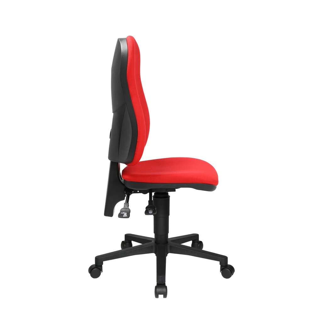 Kancelárska otočná stolička Topstar® Point 60, sedák s vybraním, červená Číslo obrázka výrobku 5: Kancelárska otočná stolička Topstar® Point 60, sedák s vybraním, červená