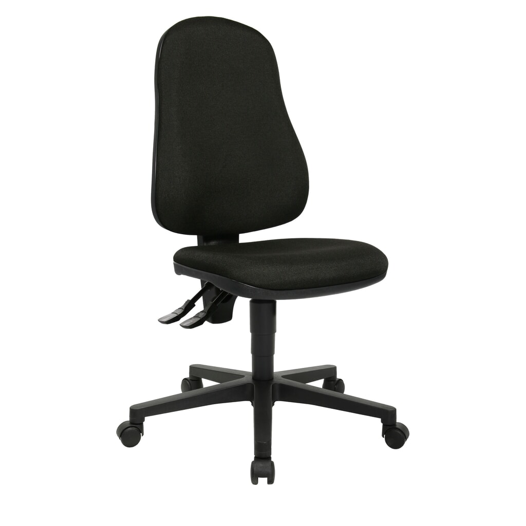 Kancelárska otočná stolička Topstar® Point 60, sedák s vybraním, čierna Číslo obrázka výrobku 2: Kancelárska otočná stolička Topstar® Point 60, sedák s vybraním, čierna