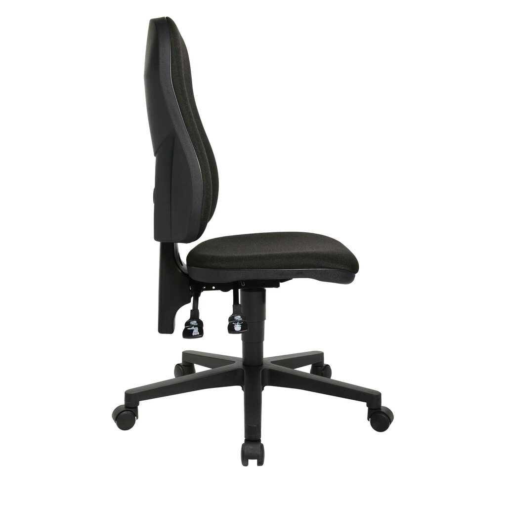 Kancelárska otočná stolička Topstar® Point 60, sedák s vybraním, čierna Číslo obrázka výrobku 4: Kancelárska otočná stolička Topstar® Point 60, sedák s vybraním, čierna