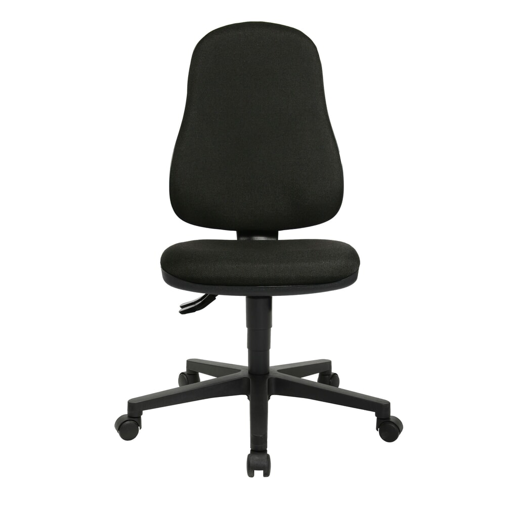 Kancelárska otočná stolička Topstar® Point 60, sedák s vybraním, čierna Obrázok výrobku: Kancelárska otočná stolička Topstar® Point 60, sedák s vybraním, čierna