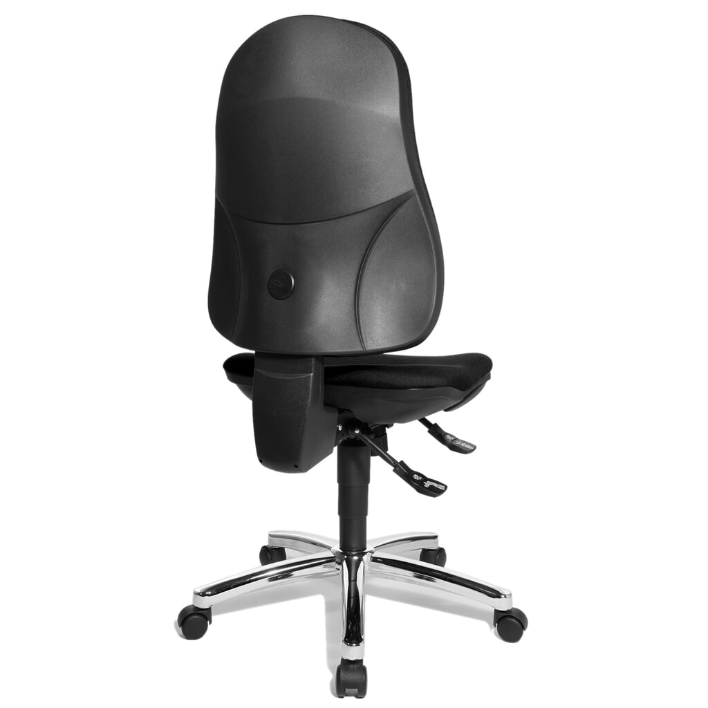 Kancelárska otočná stolička Topstar® Support Syncro, sedák s ochranou platničiek, čierna Číslo obrázka výrobku 3: Kancelárska otočná stolička Topstar® Support Syncro, sedák s ochranou platničiek, čierna