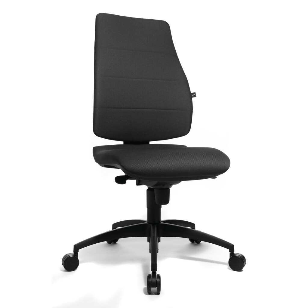Obrázok výrobku: Otočná kancelárska stolička Topstar® Syncro, čalúnené operadlo, ergonomické sedadlo s ochranou platničiek, antracitová