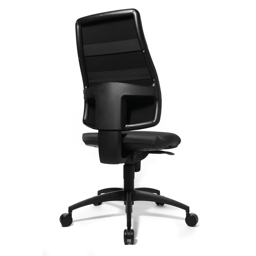 Otočná kancelárska stolička Topstar® Syncro, čalúnené operadlo, ergonomické sedadlo s ochranou platničiek, antracitová Číslo obrázka výrobku 3: Otočná kancelárska stolička Topstar® Syncro, čalúnené operadlo, ergonomické sedadlo s ochranou platničiek, antracitová