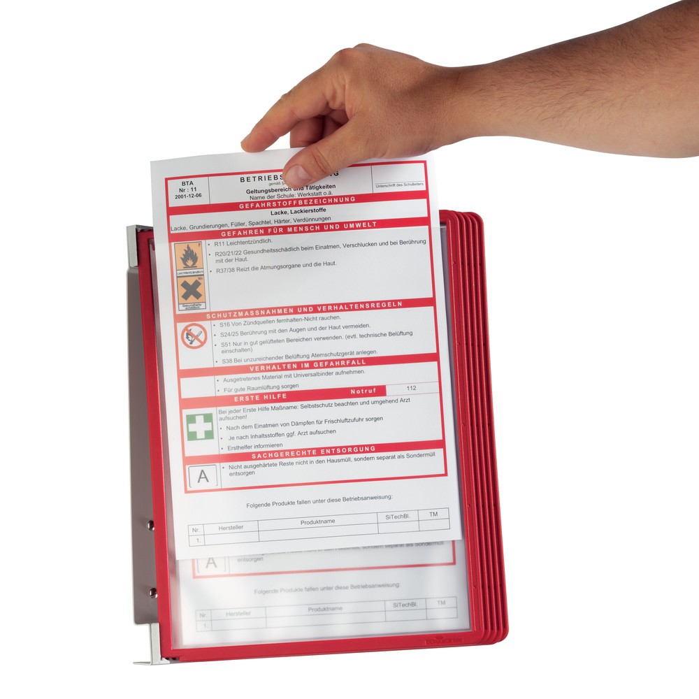 Číslo obrázka výrobku 2: Kompletná súprava nástenného držiaka Vario®, 5 prezentačných dosiek, tmavomodrá