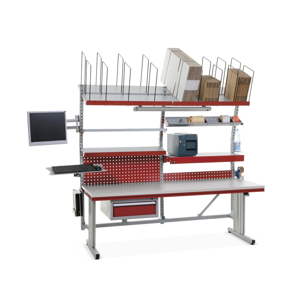 Rocholz elektricky výškovo nastaviteľný baliaci stôl FLEX Premium, kompletné vybavenie, v × š × h 720–1 120 × 2 000 × 800 mm Obrázok výrobku: Rocholz elektricky výškovo nastaviteľný baliaci stôl FLEX Premium, kompletné vybavenie, v × š × h 720–1 120 × 2 000 × 800 mm