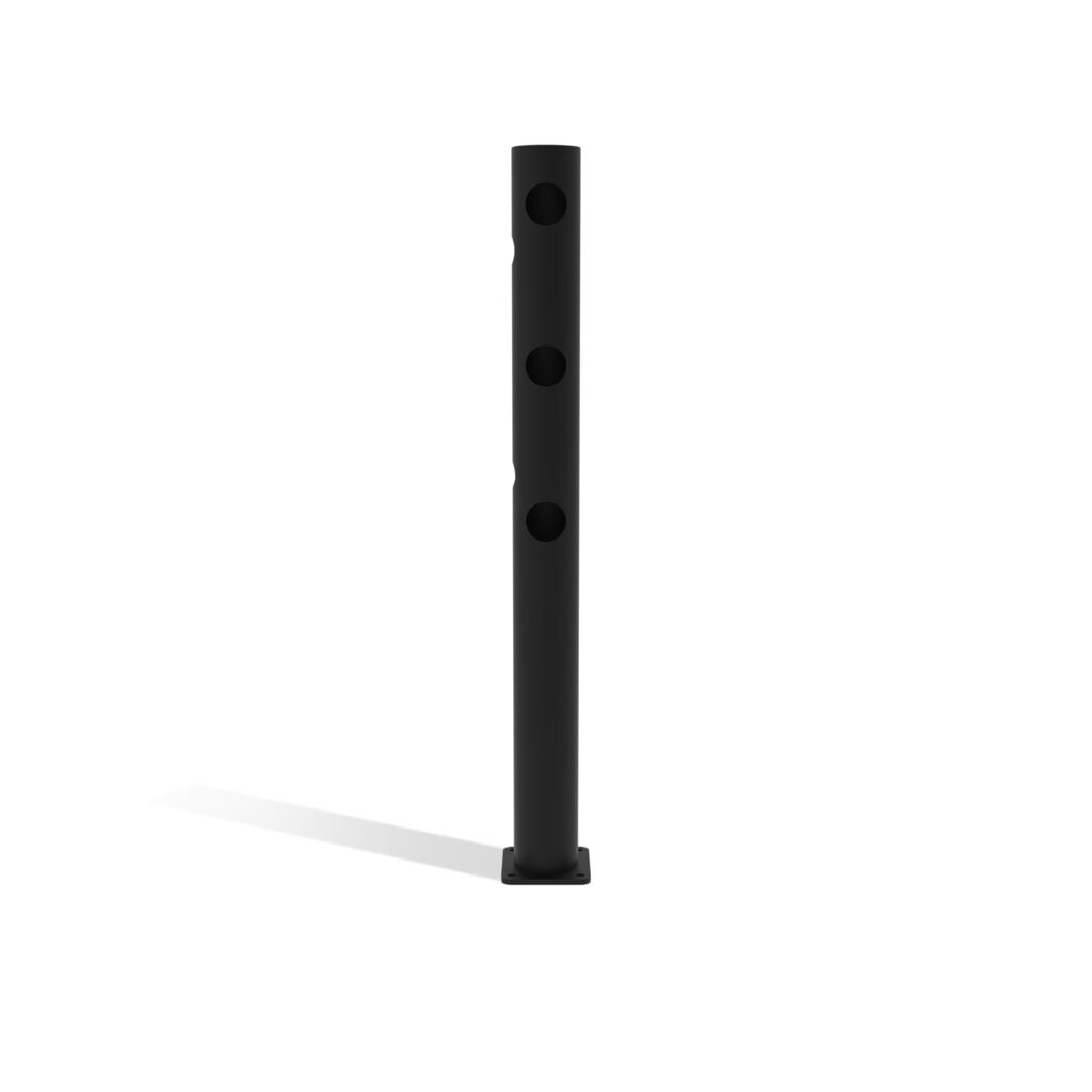 Číslo obrázka výrobku 3: Koncový stĺpik s výkyvnými dverami dancop pre bezpečnostné zábradlie „Delta“, Ø 110 mm, výška 1200 mm, 90°, ľavý