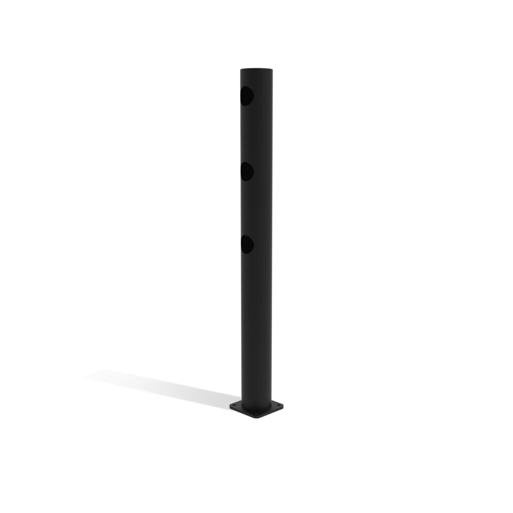 Koncový stĺpik s výkyvnými dverami dancop pre bezpečnostné zábradlie „Delta“, Ø 110 mm, výška 1200 mm, 90°, ľavý Číslo obrázka výrobku 4: Koncový stĺpik s výkyvnými dverami dancop pre bezpečnostné zábradlie „Delta“, Ø 110 mm, výška 1200 mm, 90°, ľavý