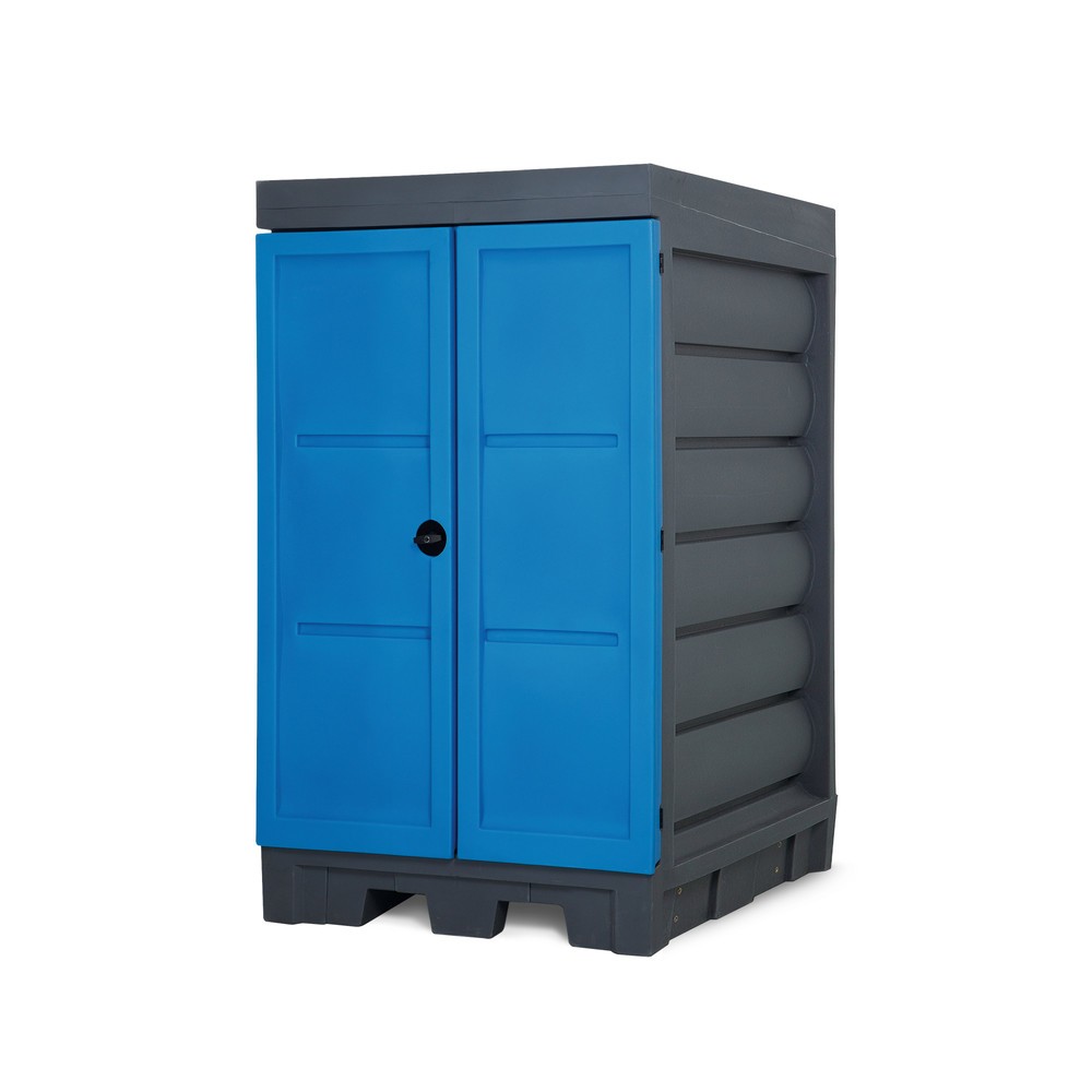 Číslo obrázka výrobku 3: Kontajner na skladovanie nebezpečných látok z PE, v × š × h 1 980 × 1 140 × 1 480 mm, 2 × 200 l