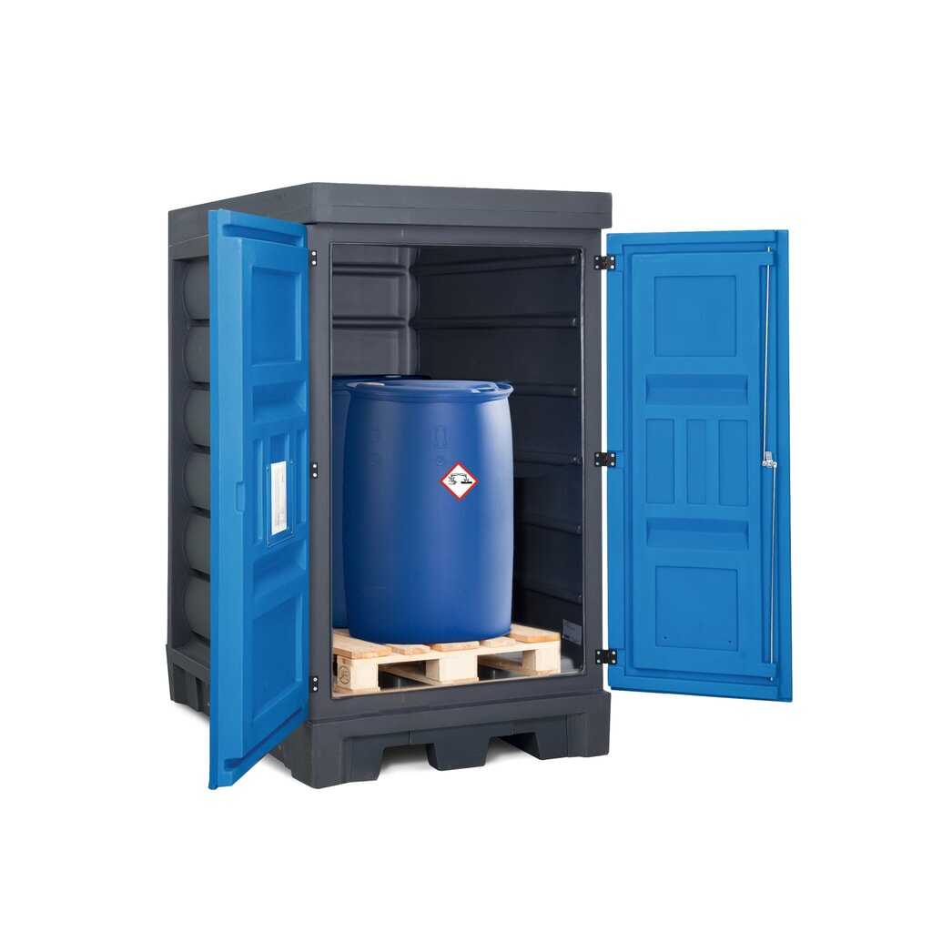 Kontajner na skladovanie nebezpečných látok z PE, v × š × h 1 980 × 1 140 × 1 480 mm, 2 × 200 l Číslo obrázka výrobku 2: Kontajner na skladovanie nebezpečných látok z PE, v × š × h 1 980 × 1 140 × 1 480 mm, 2 × 200 l