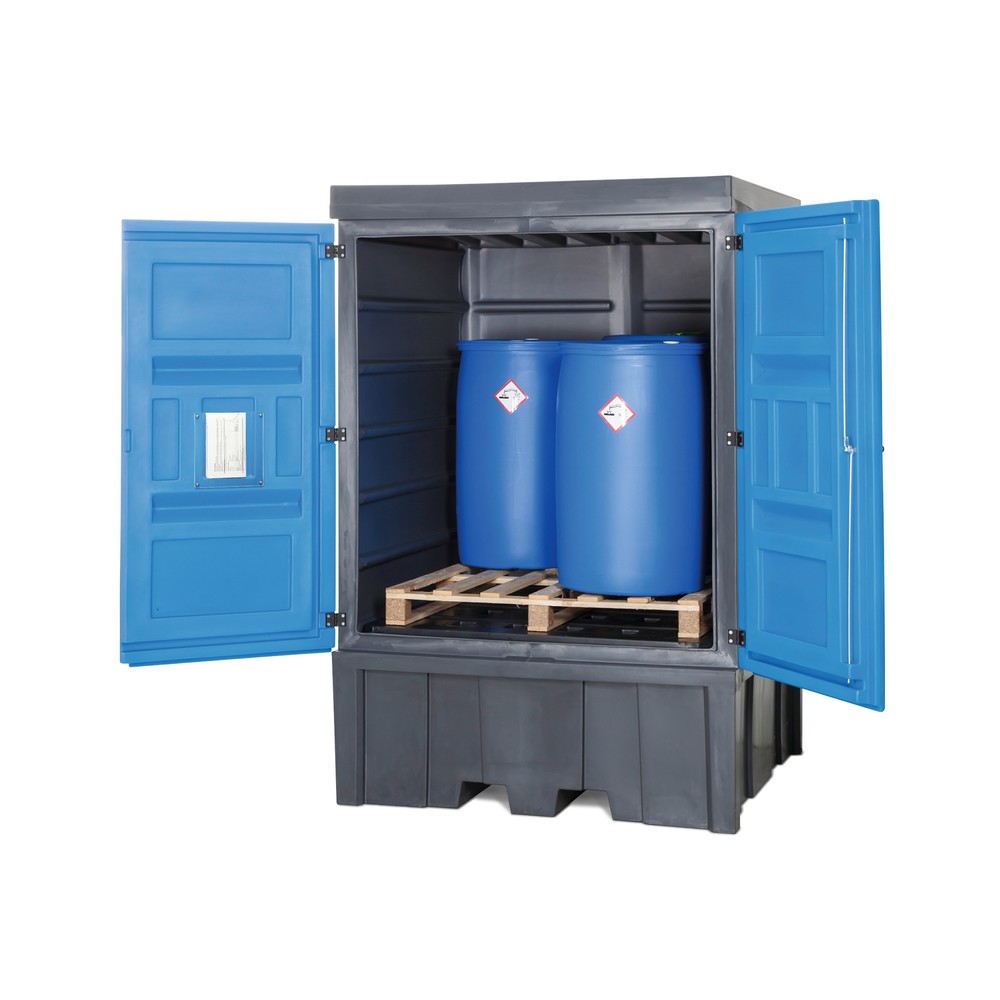 Číslo obrázka výrobku 2: Kontajner na skladovanie nebezpečných látok z PE, v × š × h 2 330 × 1 560 × 1 550 mm, 1 × IBC alebo 4 × 200 l