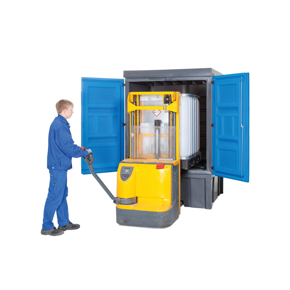 Číslo obrázka výrobku 3: Kontajner na skladovanie nebezpečných látok z PE, v × š × h 2 330 × 1 560 × 1 550 mm, 1 × IBC alebo 4 × 200 l