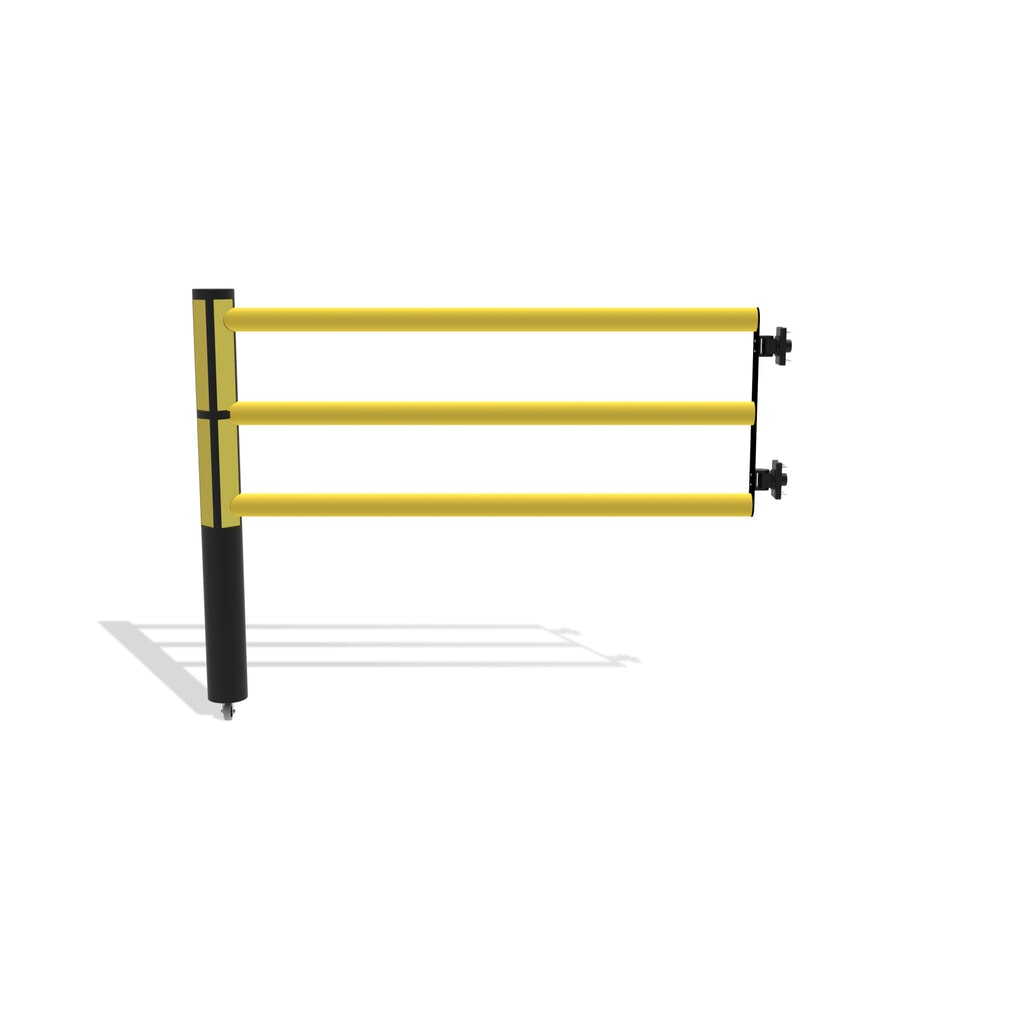 Otočné dvere pre bezpečnostné koľajnice „Delta“, VxŠ 1200 x 1500 mm, s rolkou Číslo obrázka výrobku 5: Otočné dvere pre bezpečnostné koľajnice „Delta“, VxŠ 1200 x 1500 mm, s rolkou