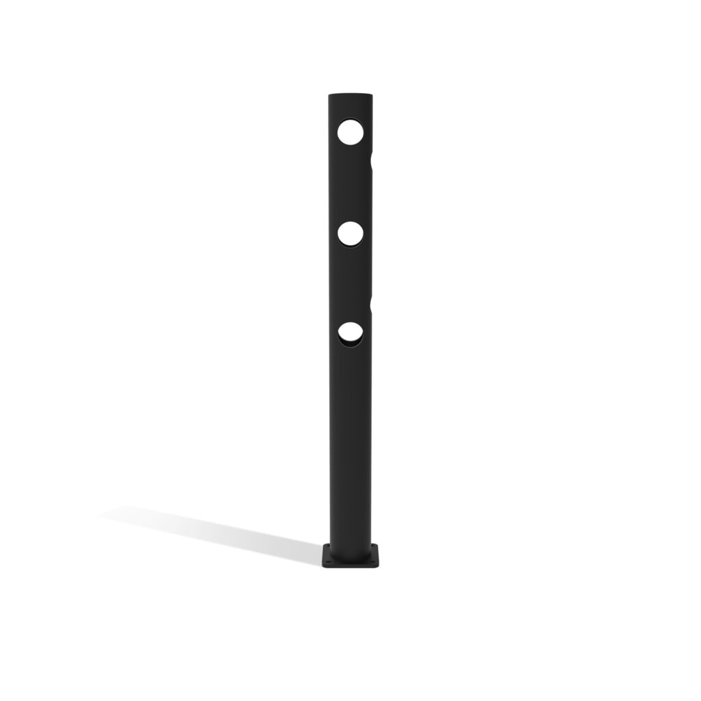 Stredový stĺpik krídlových dverí pre bezpečnostné lišty „Delta“, Ø 110 mm, výška 1200 mm, 90° Obrázok výrobku: Stredový stĺpik krídlových dverí pre bezpečnostné lišty „Delta“, Ø 110 mm, výška 1200 mm, 90°