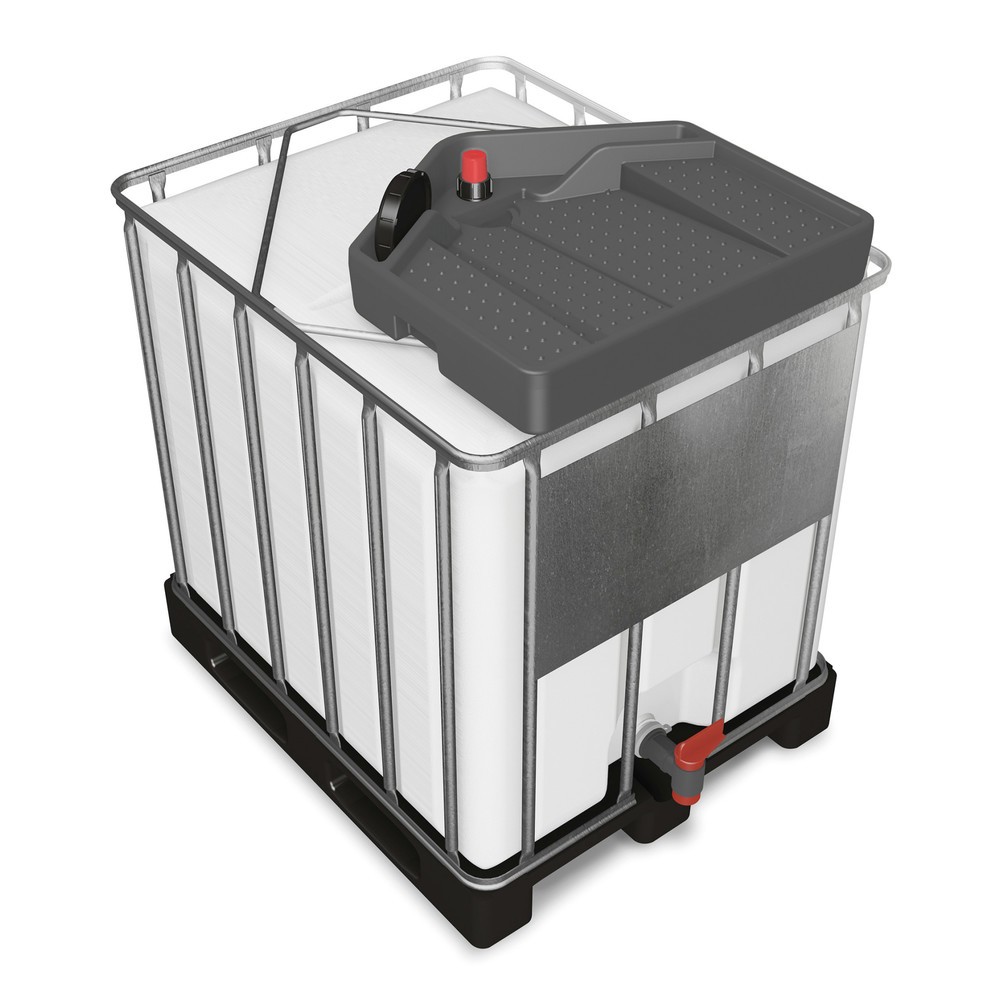 Číslo obrázka výrobku 1: Lievik pre IBC, V x Š x H 175 x 790 x 730 mm, objem 15 litrov