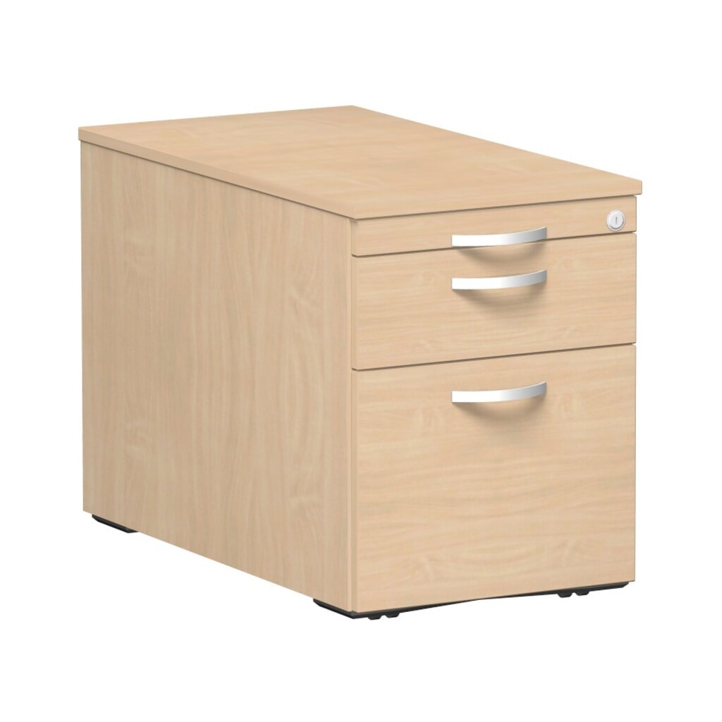 Obrázok výrobku: Lisabonská rolovacia nádoba so závesným registrom, V x Š x H 566 x 800 x 430 mm, kovové zásuvky, buk