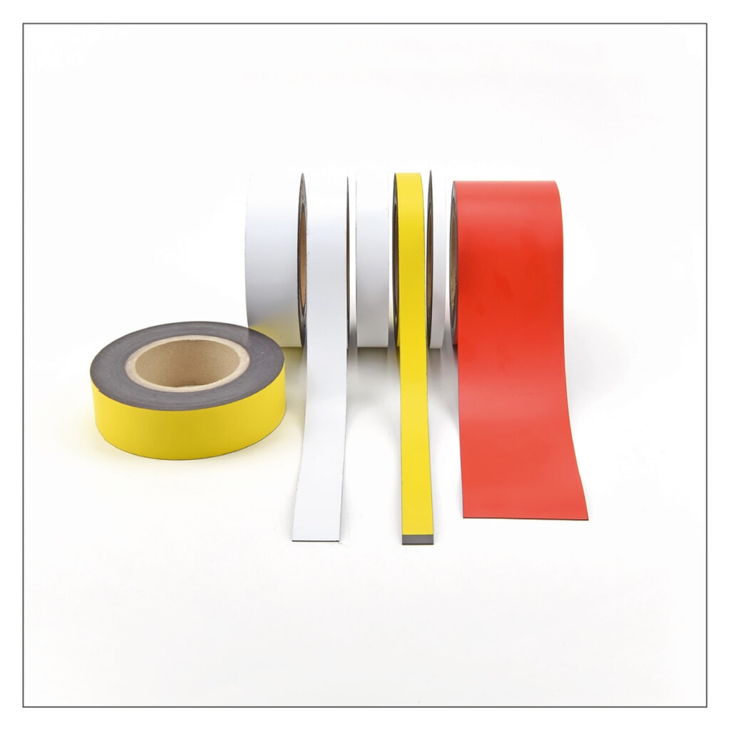 Magnetická popisovacia páska, kotúč, výška 30 mm, červená Číslo obrázka výrobku 4: Magnetická popisovacia páska, kotúč, výška 30 mm, červená