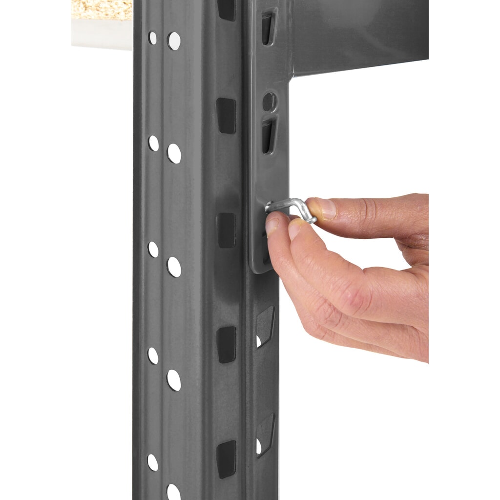 ManOrga Široký regál, s drevotrieskovými doskami, nadstavbové pole, v × š × h 2 500 × 1 800 × 600 mm Číslo obrázka výrobku 4: ManOrga Široký regál, s drevotrieskovými doskami, nadstavbové pole, v × š × h 2 500 × 1 800 × 600 mm