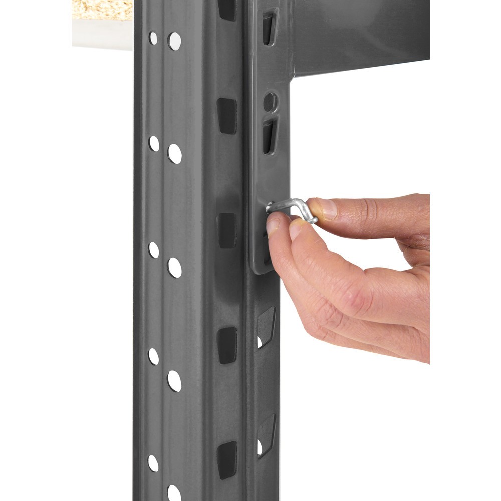 Číslo obrázka výrobku 2: ManOrga Široký regál, s oceľovými panelmi, základné pole, v × š × h 2 500 × 1 800 × 800 mm