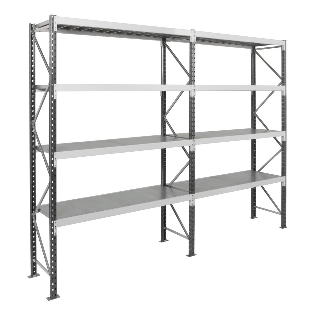 Číslo obrázka výrobku 5: ManOrga Široký regál, s oceľovými panelmi, základné pole, v × š × h 2 500 × 1 800 × 800 mm
