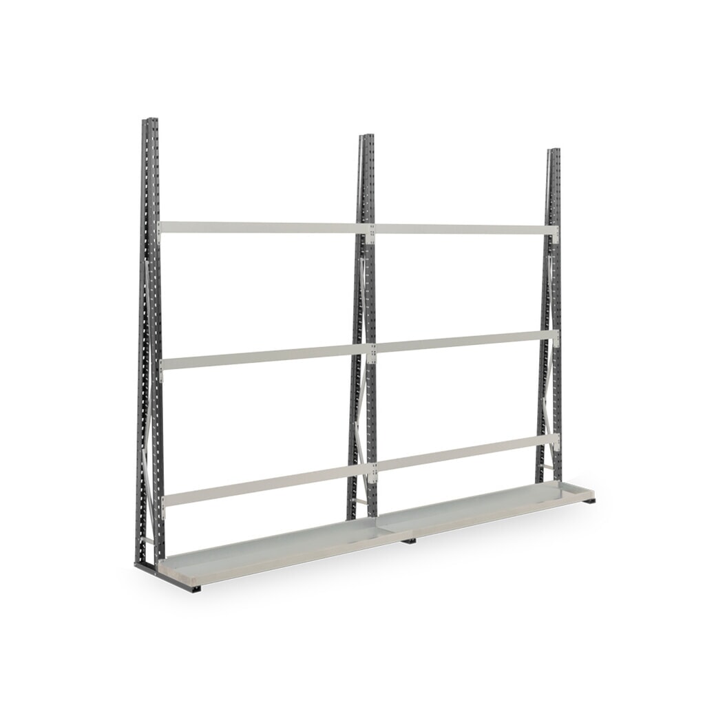 ManOrga Vertikálny regál, obojstranný, nadstavbové pole, v × š × h 2 500 × 1 800 × 680 mm Obrázok výrobku: ManOrga Vertikálny regál, obojstranný, nadstavbové pole, v × š × h 2 500 × 1 800 × 680 mm