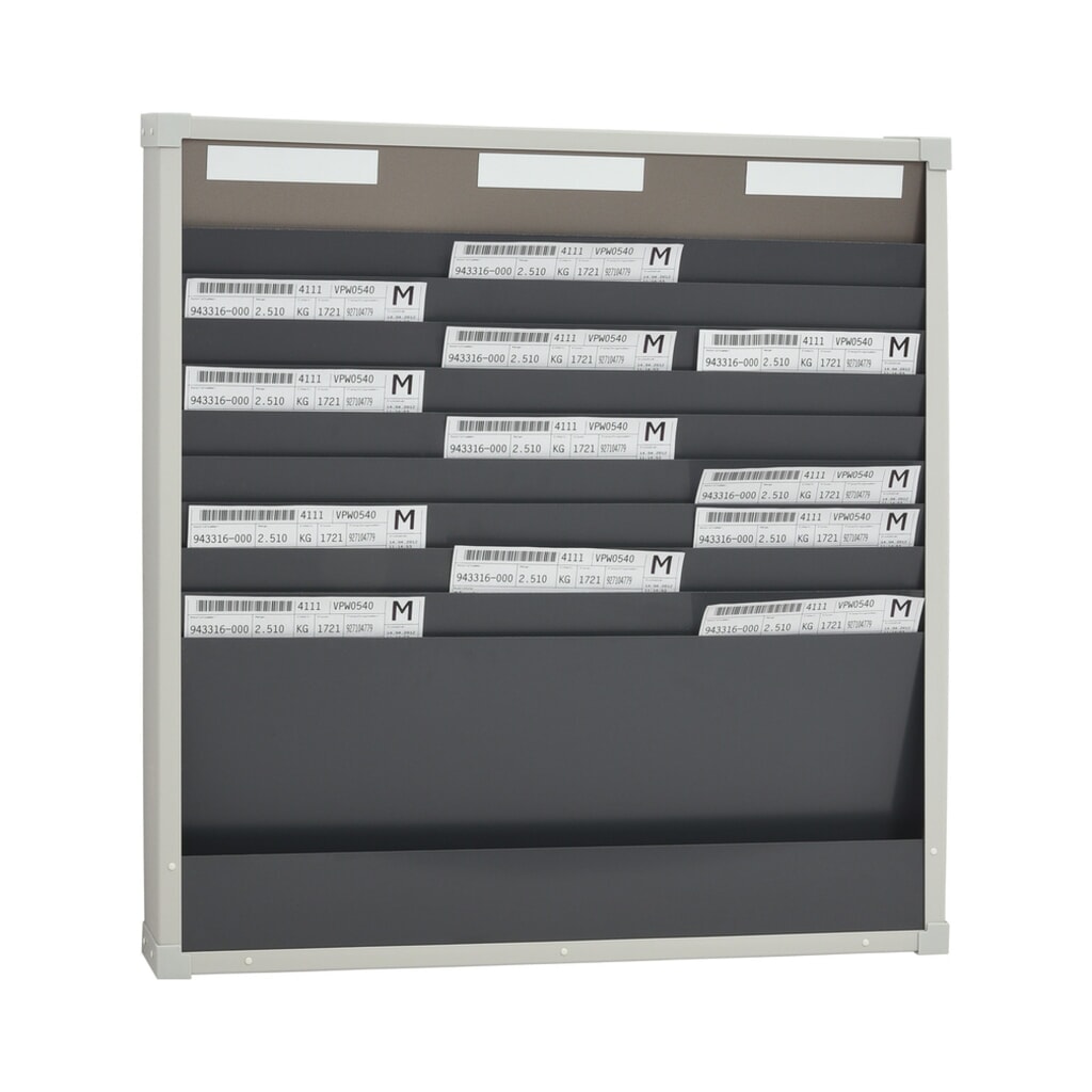 Obrázok výrobku: 3 rady 10 slotov na triedenie kariet, v x Š 750 x 720 mm