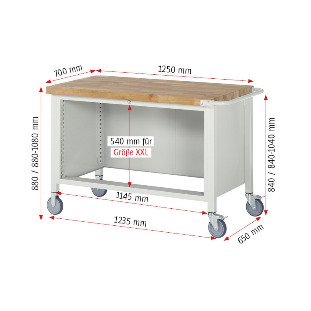 Mobilný pracovný stôl RAU série 8000, v × š × h 880 × 1 250 × 700 mm, 5 zásuv. so 100 % vysunutím, nosnosť zásuv. 50 kg Číslo obrázka výrobku 5: Mobilný pracovný stôl RAU série 8000, v × š × h 880 × 1 250 × 700 mm, 5 zásuv. so 100 % vysunutím, nosnosť zásuv. 50 kg