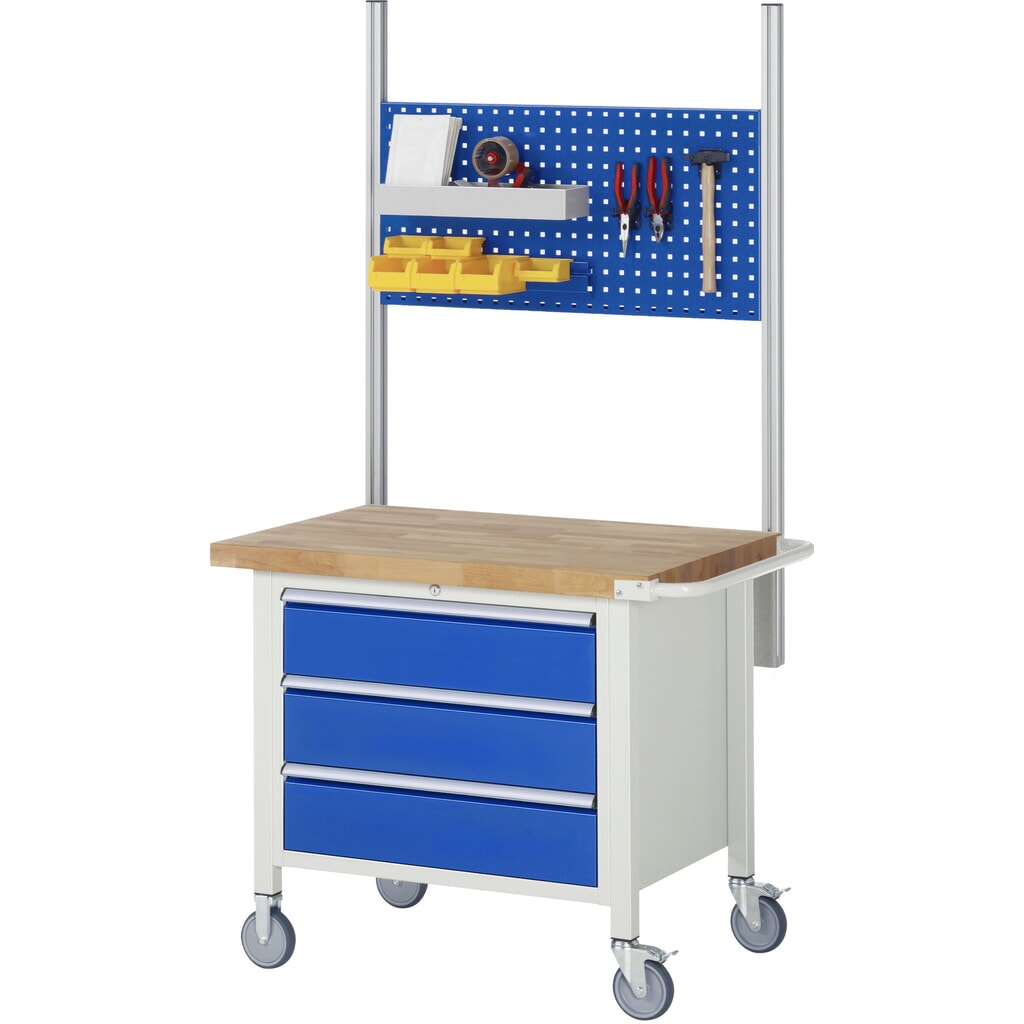 Mobilný pracovný stôl RAU série 8000, 1 odkladacie dno, v × š × h 880 – 1 080 × 1 000 × 700 mm, 4 zásuv. so 100 % vysunutím, 2 × 120, 2 × 150 mm, nosnosť zásuv. 100 kg Číslo obrázka výrobku 7: Mobilný pracovný stôl RAU série 8000, 1 odkladacie dno, v × š × h 880 – 1 080 × 1 000 × 700 mm, 4 zásuv. so 100 % vysunutím, 2 × 120, 2 × 150 mm, nosnosť zásuv. 100 kg