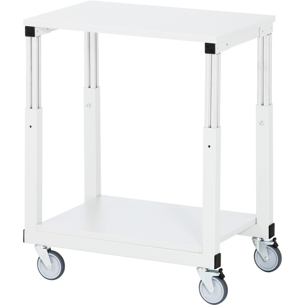 Číslo obrázka výrobku 1: Mobilný pracovný stôl RAU série E, v × š × h 650 – 1 000 × 500 × 700 mm doska s melamínovým povrchom