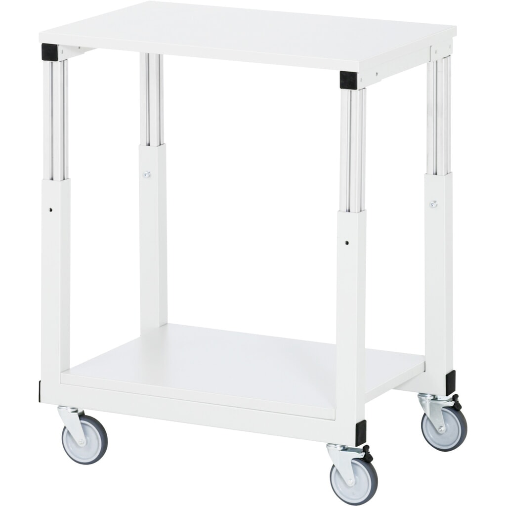 Mobilný pracovný stôl RAU série E, v × š × h 650 – 1 000 × 500 × 700 mm doska s melamínovým povrchom Číslo obrázka výrobku 1: Mobilný pracovný stôl RAU série E, v × š × h 650 – 1 000 × 500 × 700 mm doska s melamínovým povrchom