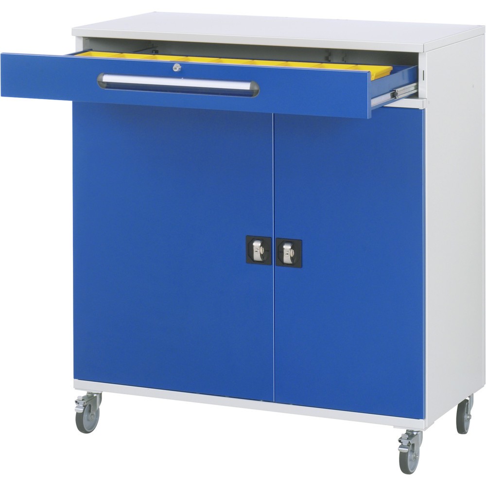 Číslo obrázka výrobku 3: Mobilný rečnícky pult RAU, v × š × h 1 185 × 1 100 × 520 mm, zásuv., 16 × 80, 1 × 120 mm