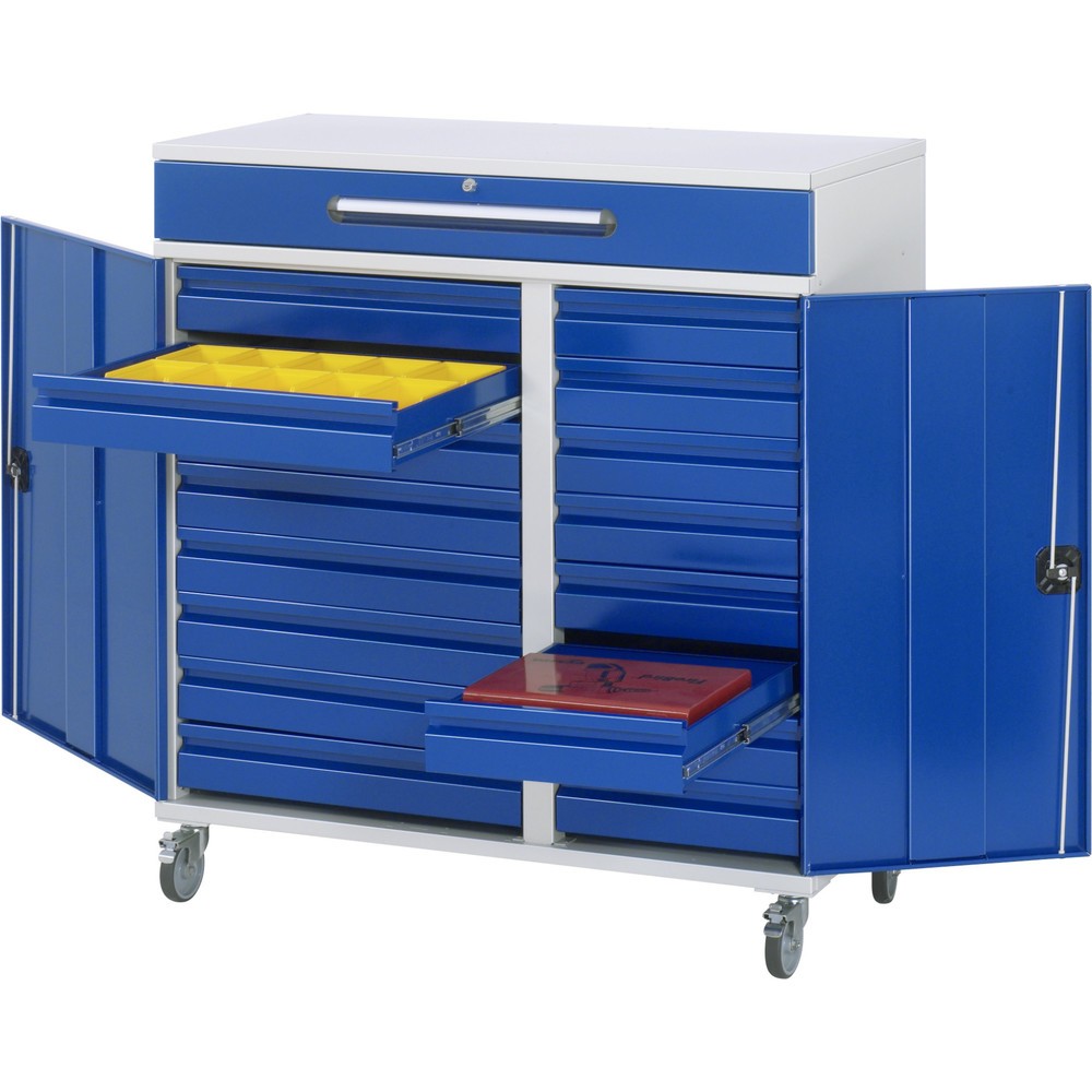Číslo obrázka výrobku 1: Mobilný rečnícky pult RAU, v × š × h 1 185 × 1 100 × 520 mm, zásuv., 16 × 80, 1 × 120 mm