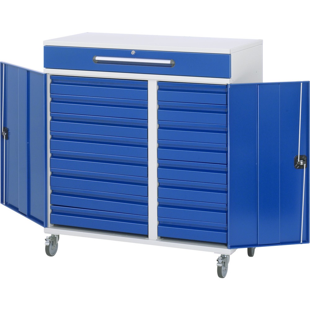 Číslo obrázka výrobku 4: Mobilný rečnícky pult RAU, v × š × h 1 185 × 1 100 × 520 mm, zásuv., 16 × 80, 1 × 120 mm