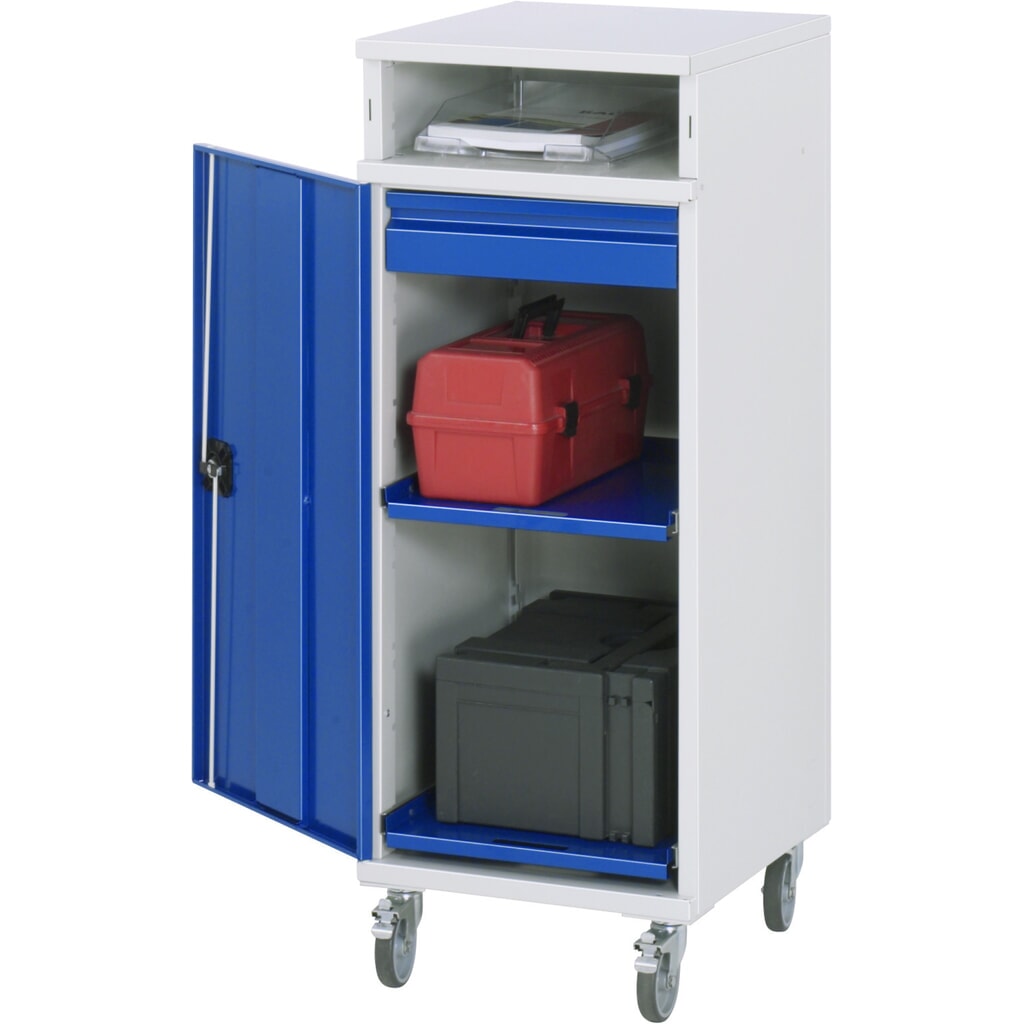 Obrázok výrobku: RAU mobilný pojazdný pult, v × š × h 1 185 × 450 × 520 mm, zásuvky 1 × 80 mm