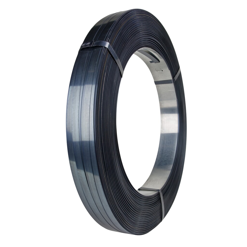modrá+voskovaný obalový oceľový pás, 12,7 x 0,5 mm, balenie Obrázok výrobku: modrá+voskovaný obalový oceľový pás, 12,7 x 0,5 mm, balenie