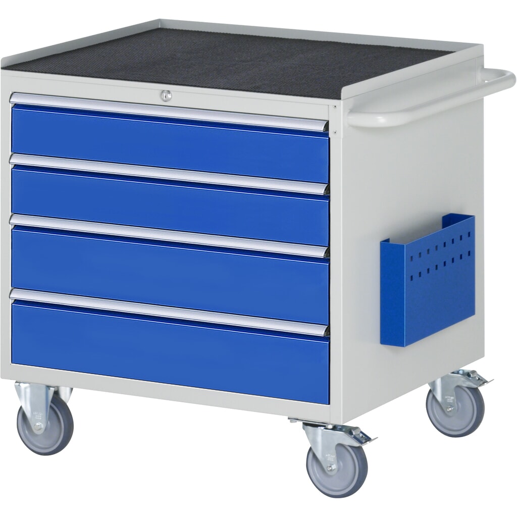 Dielenský vozík RAU série 7 000, v × š × h 795 × 770 × 650 mm, s 4 zásuvkami veľkosti XL, kovová povrchová plocha Obrázok výrobku: Dielenský vozík RAU série 7 000, v × š × h 795 × 770 × 650 mm, s 4 zásuvkami veľkosti XL, kovová povrchová plocha