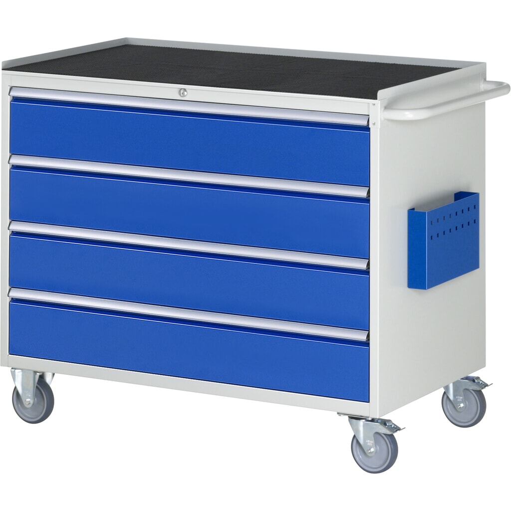 Dielenský vozík RAU série 7 000, v × š × h 975 × 1 145 × 650 mm, s 4 zásuvkami veľkosti XXL, kovová povrchová plocha Obrázok výrobku: Dielenský vozík RAU série 7 000, v × š × h 975 × 1 145 × 650 mm, s 4 zásuvkami veľkosti XXL, kovová povrchová plocha