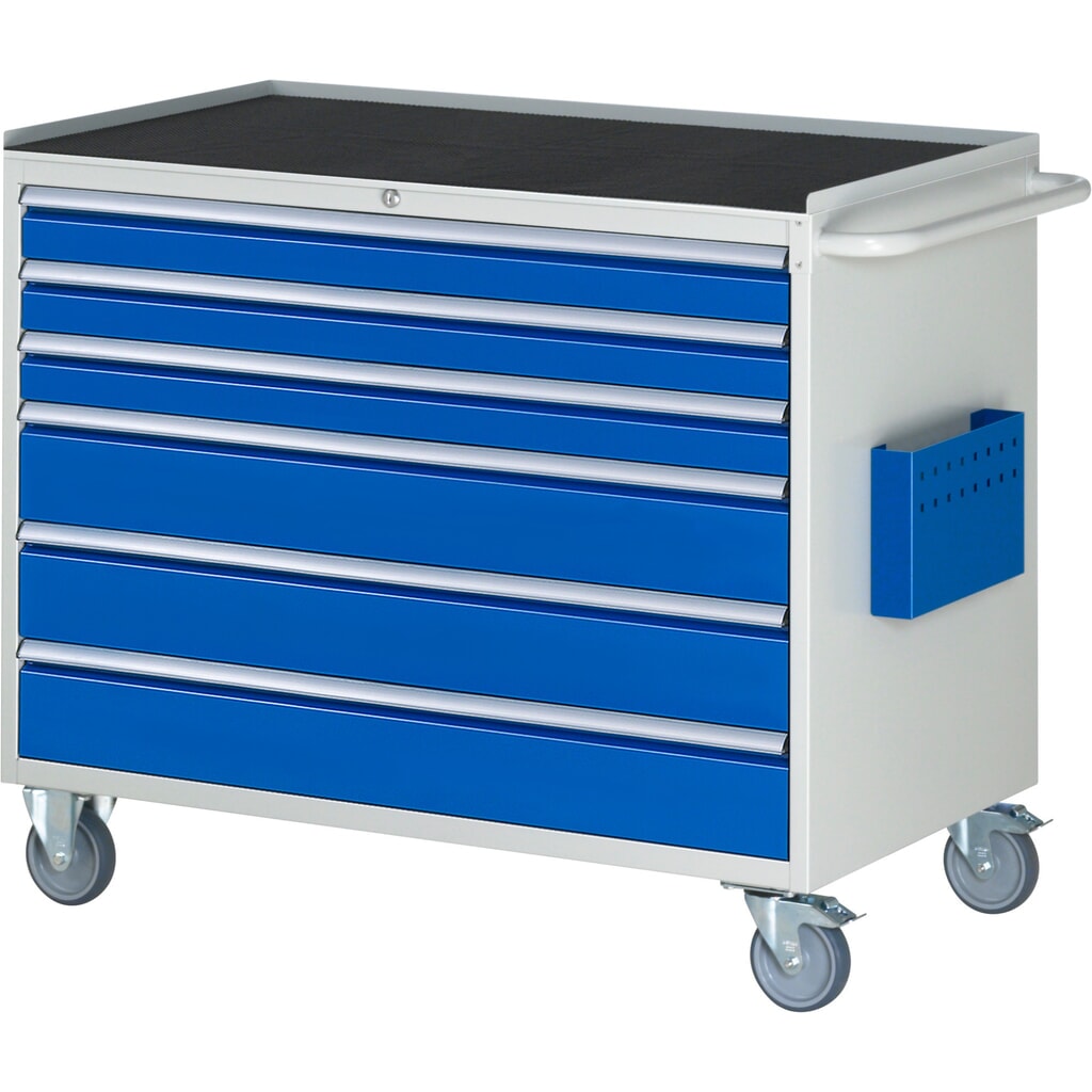 Dielenský vozík RAU série 7 000, v × š × h 975 × 1 145 × 650 mm, s 6 zásuvkami veľkosti XXL, kovová povrchová plocha Obrázok výrobku: Dielenský vozík RAU série 7 000, v × š × h 975 × 1 145 × 650 mm, s 6 zásuvkami veľkosti XXL, kovová povrchová plocha