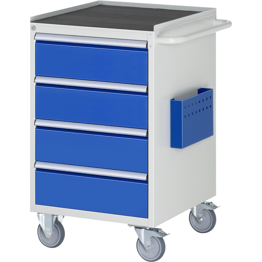 Dielenský vozík RAU série 7 000, v × š × h 975 × 580 × 650 mm, s 4 zásuvkami veľkosti L, kovová povrchová plocha Číslo obrázka výrobku 1: Dielenský vozík RAU série 7 000, v × š × h 975 × 580 × 650 mm, s 4 zásuvkami veľkosti L, kovová povrchová plocha