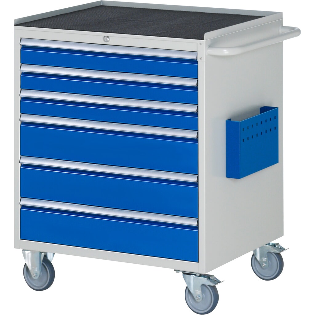 Dielenský vozík RAU série 7 000, v × š × h 975 × 770 × 650 mm, s 6 zásuvkami veľkosti XL, kovová povrchová plocha Obrázok výrobku: Dielenský vozík RAU série 7 000, v × š × h 975 × 770 × 650 mm, s 6 zásuvkami veľkosti XL, kovová povrchová plocha