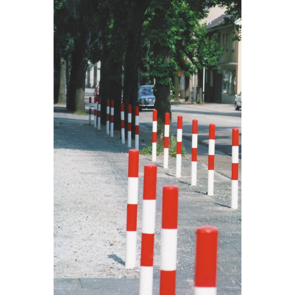 Číslo obrázka výrobku 3: MORION zaisťovací stĺpik, pevný, okrúhly trubica Ø 60 mm, potiahnutý plastom, na nastavenie do betónu, bez reťazového očka