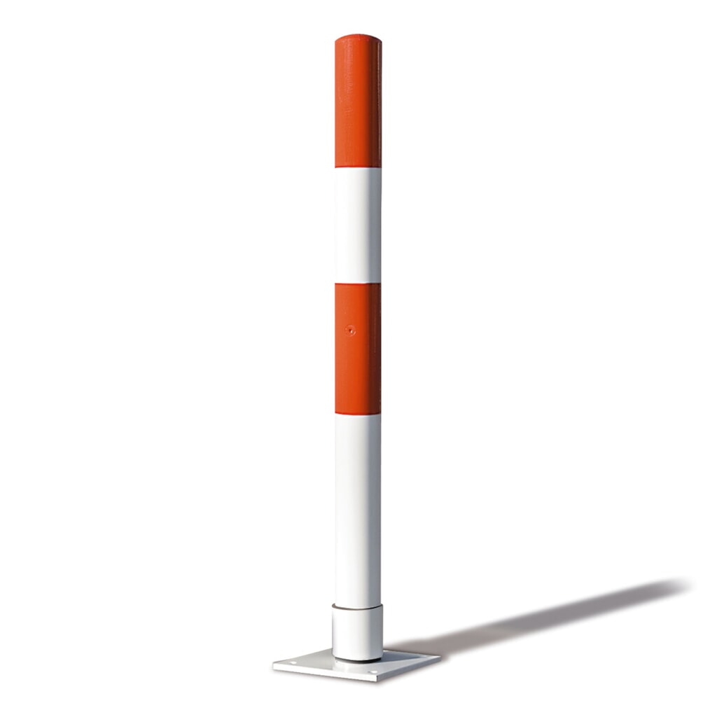 Číslo obrázka výrobku 1: MORION SWING samomontážny stĺpik, okrúhla trubka Ø 76 mm, na hmoždinky, červená/biela