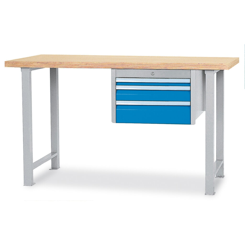 Multifunkčný pracovný stôl Bedrunka+Hirth s 3 zásuvkami, nosnosť 300 kg, v × š × h 859 × 2 000 × 750 mm Obrázok výrobku: Multifunkčný pracovný stôl Bedrunka+Hirth s 3 zásuvkami, nosnosť 300 kg, v × š × h 859 × 2 000 × 750 mm