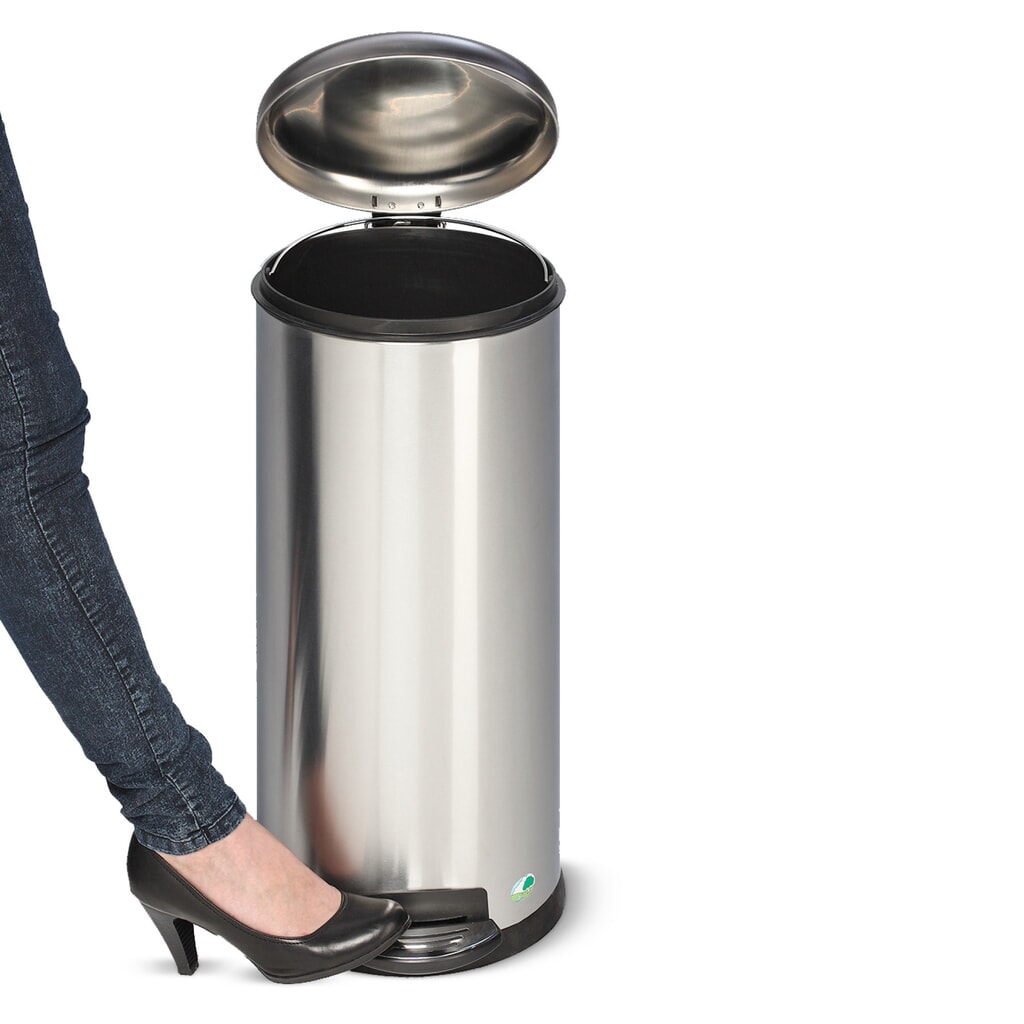 Nerezový odpadkový kôš s nášľapom, 3 litre, matný Číslo obrázka výrobku 2: Nerezový odpadkový kôš s nášľapom, 3 litre, matný