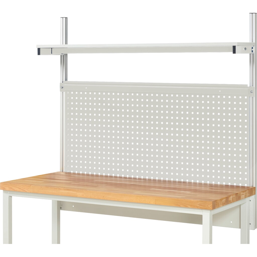 Nadstavba pracovného stola RAU, v × š × h 1 130 × 1 500 × 350 mm, s 1 policovou doskou, s povrchom z melamínovej živice a 1 prídržnou lištou, kompletná súprava 01 pre šírku výrobku 1 500 mm Číslo obrázka výrobku 2: Nadstavba pracovného stola RAU, v × š × h 1 130 × 1 500 × 350 mm, s 1 policovou doskou, s povrchom z melamínovej živice a 1 prídržnou lištou, kompletná súprava 01 pre šírku výrobku 1 500 mm