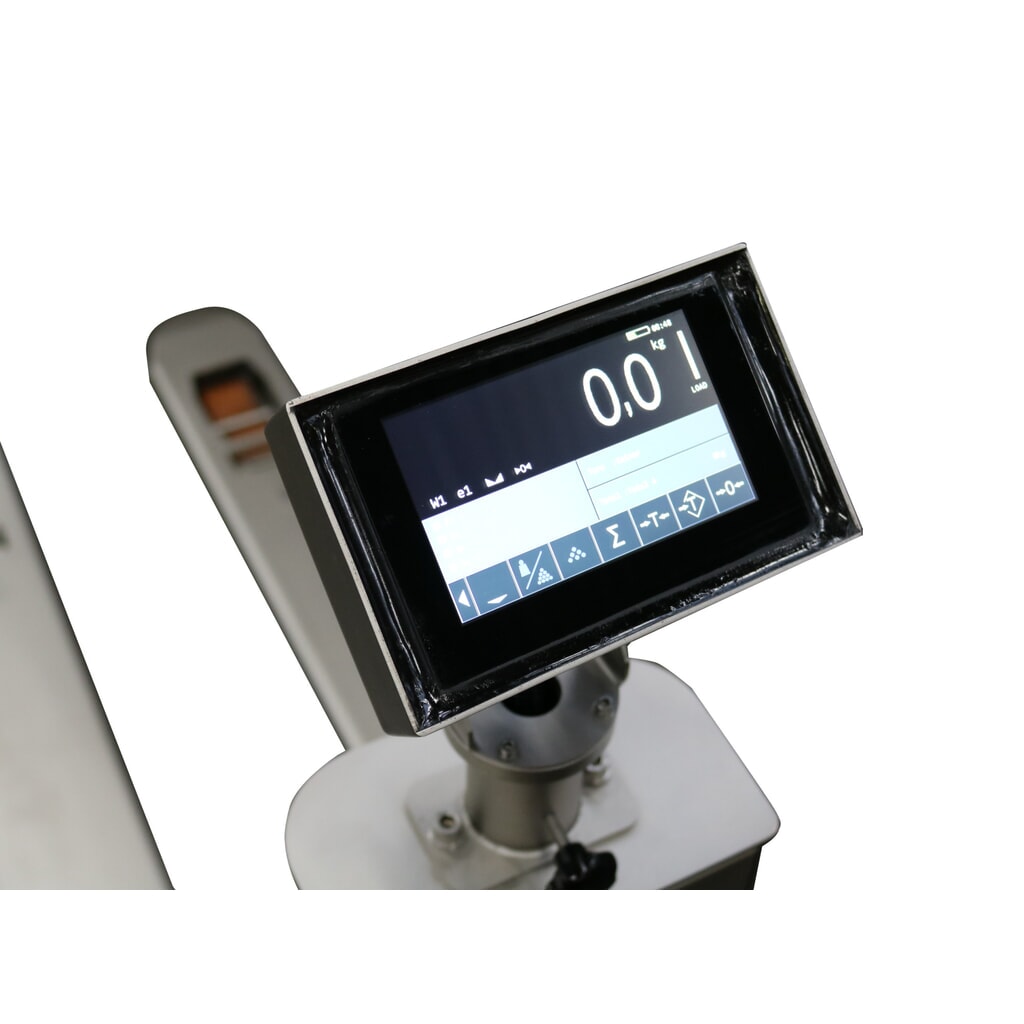 Číslo obrázka výrobku 2: Nerezový paletový vozík INOX PRO s Multi-Range dotykovým displejom, nosnosť 2 000 kg, dĺžka vidlíc 1 150 mm, polyamid, tandemové kolesá