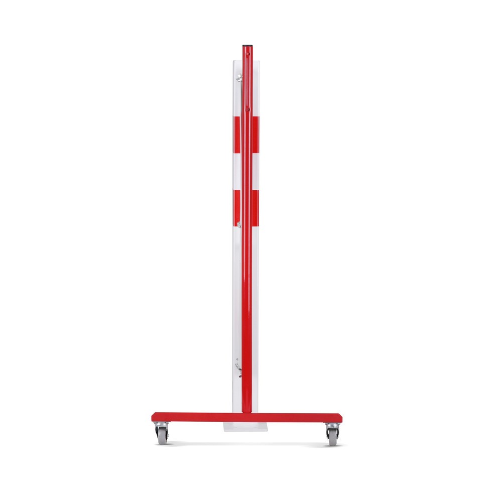 Číslo obrázka výrobku 3: Nožnicová mriežka s uzamykacím stĺpikom, priemer 60 mm, šírka 3 600 mm, červená/biela